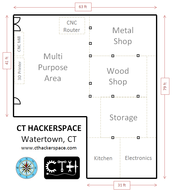 CT Hackerspace Floor Plan