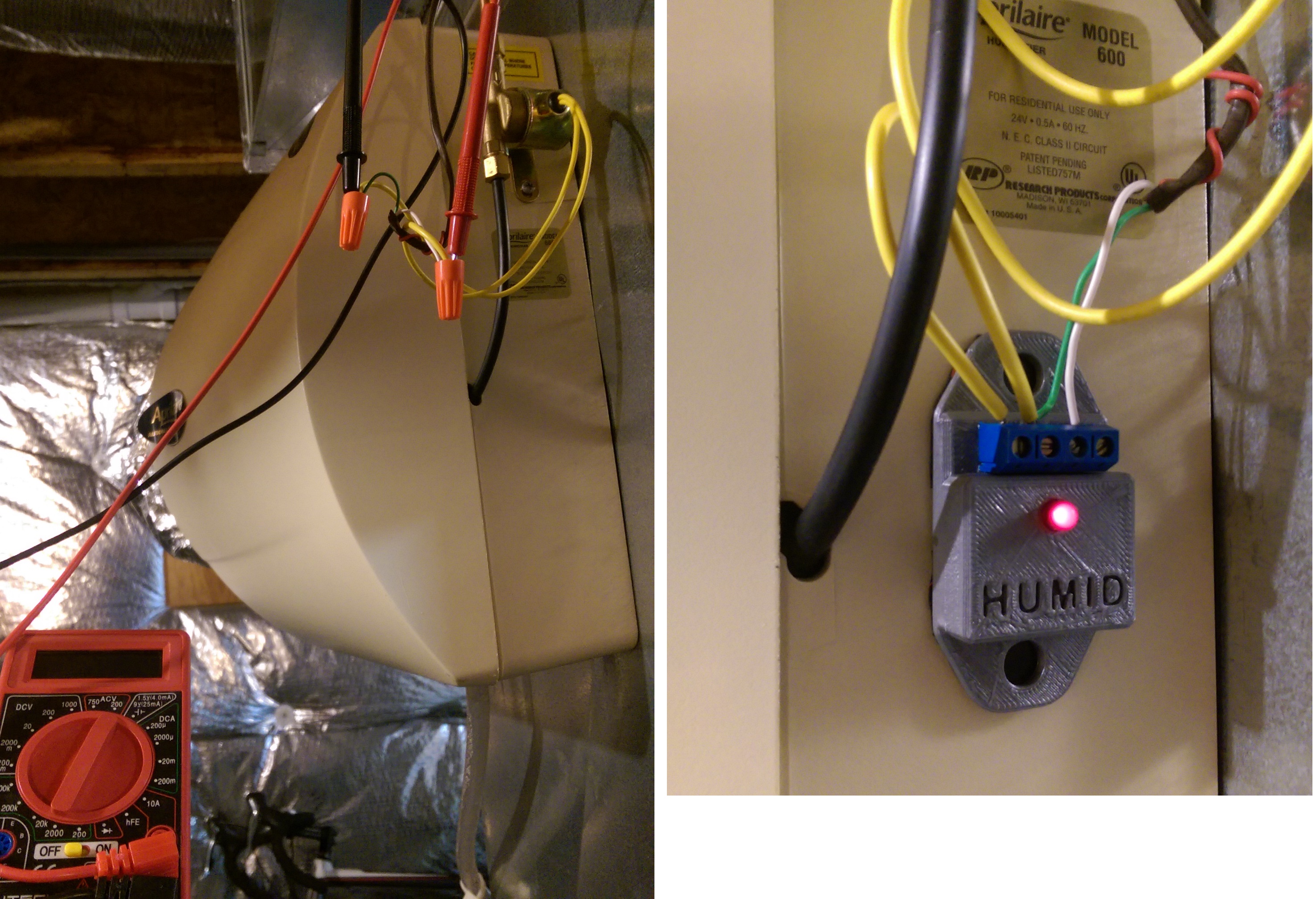 DIY humidifier on active indicator LED working