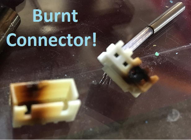 Afinia Burned heated bed connector 