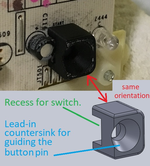GE Aurora Dryer Switch Button Pin Guide